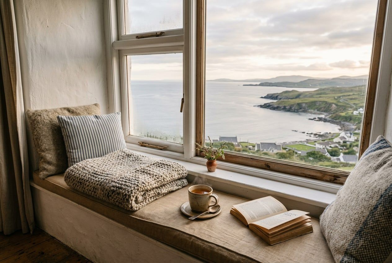 The window seat looking over Liscannor Bay