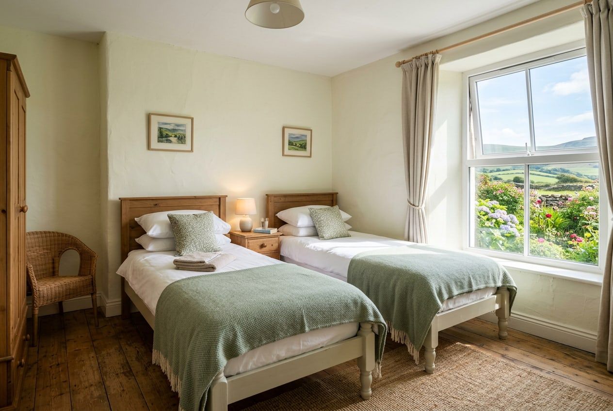 Garden Twin: two single beds